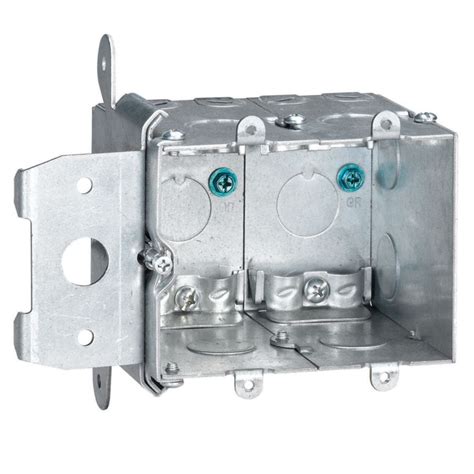 switch box steel|2 gang metal outlet box.